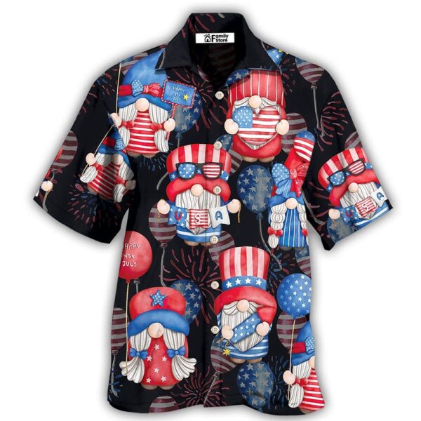 Gnome America Independence Day Fourth Of July Hawaiian Shirt, 4th Of July Hawaiian Shirt, 4th Of July Shirt