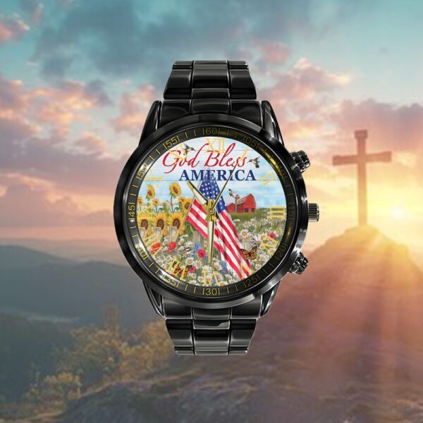 God Bless America Watch, Christian Watch, Religious Watches, Jesus Watch