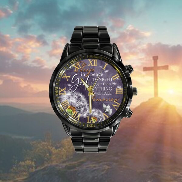 God Is Bigger Than Anything You Will Face Tomorrow Watch, Christian Watch, Religious Watches, Jesus Watch
