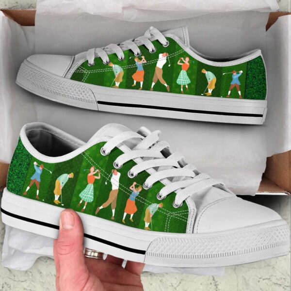 Golf People Play Low Top Shoes Canvas Print Lowtop Trendy Fashion, Low Top Sneakers, Sneakers Low Top
