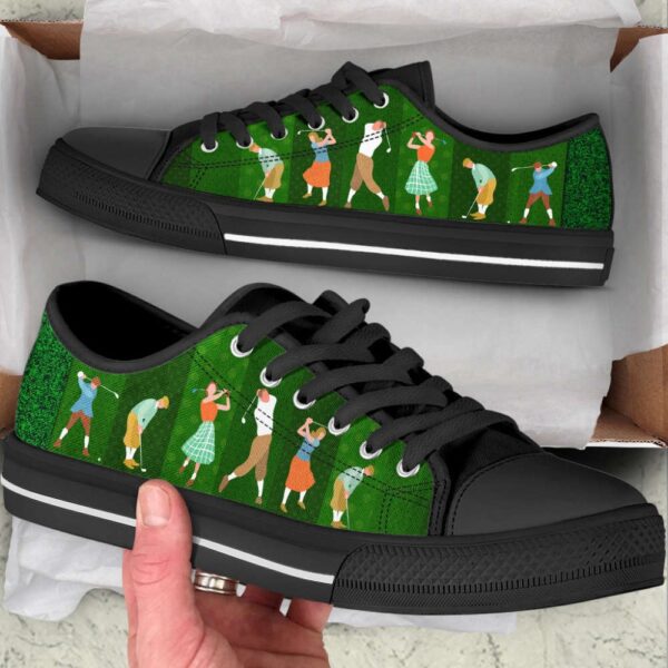 Golf People Play Low Top Shoes Canvas Print Lowtop Trendy Fashion, Low Top Sneakers, Sneakers Low Top