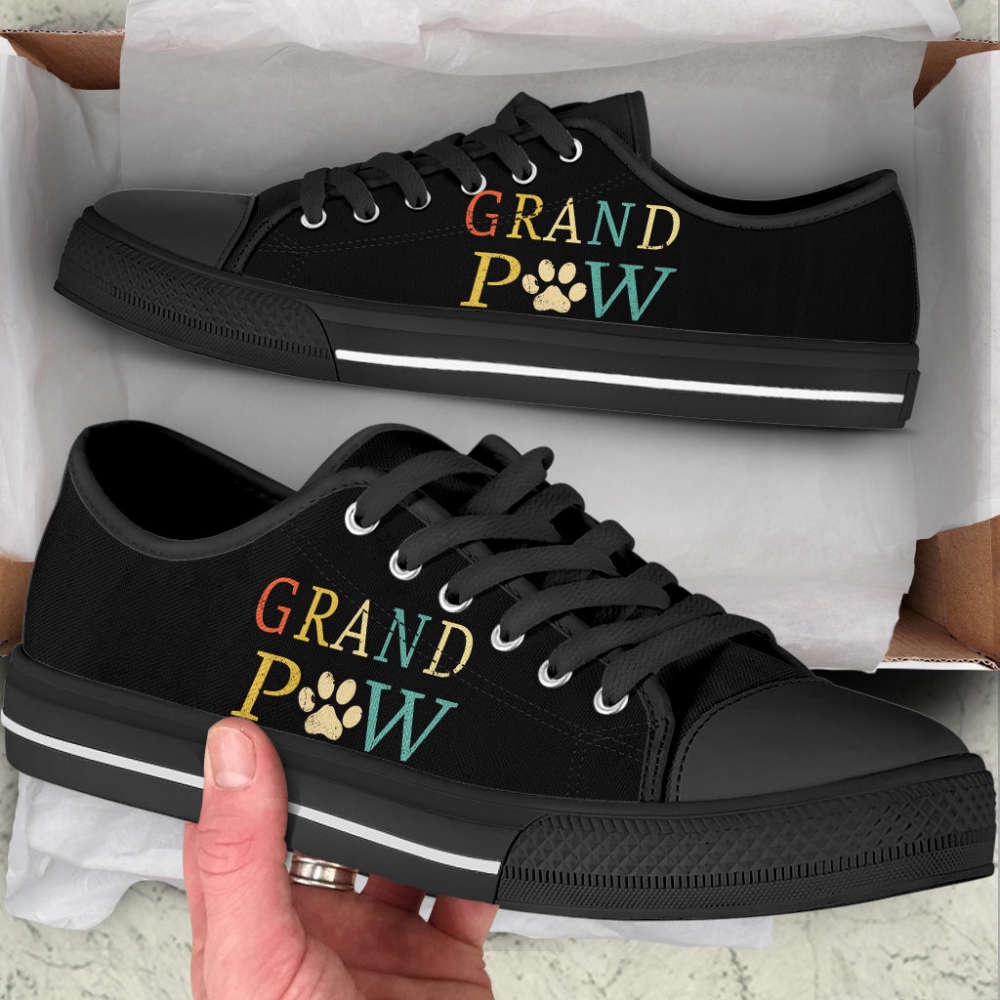 Grand Paw Color Low Top Shoes Canvas Sneakers Casual Shoes, Low Top Designer Shoes, Low Top Sneakers