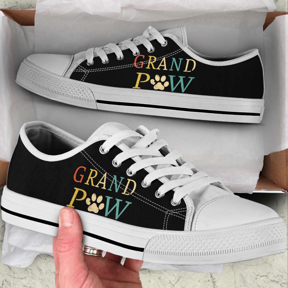 Grand Paw Color Low Top Shoes Canvas Sneakers Casual Shoes, Low Top Designer Shoes, Low Top Sneakers
