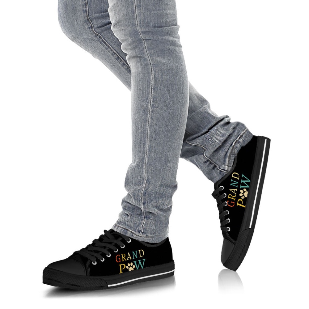 Grand Paw Color Low Top Shoes Canvas Sneakers Casual Shoes, Low Top Designer Shoes, Low Top Sneakers