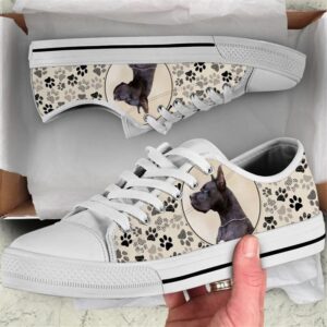 Great Dane Dog Pattern Brown Canvas Low Top Shoes Low Top Shoes Mens Women Designer Low Top Shoes Low Top Sneakers 2 zzptlt.jpg