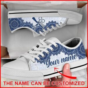 Hairstylist Mandala Personalized Canvas Low Top Shoes Low Top Designer Shoes Low Top Sneakers 2 m2cjni.jpg