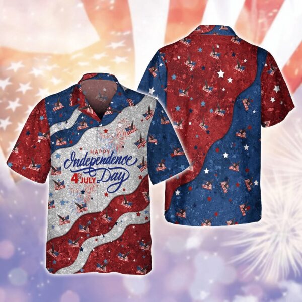 Happy Independence Day 4Th Of July All 3D Printed Hawaiian Shirt, 4th Of July Hawaiian Shirt, 4th Of July Shirt