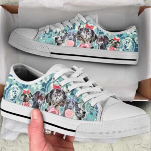 Harlequin Great Dane amp Blue Dane Dog Flowers Pattern Low Top Shoes Designer Low Top Shoes Low Top Sneakers 2 um6hl5.jpg