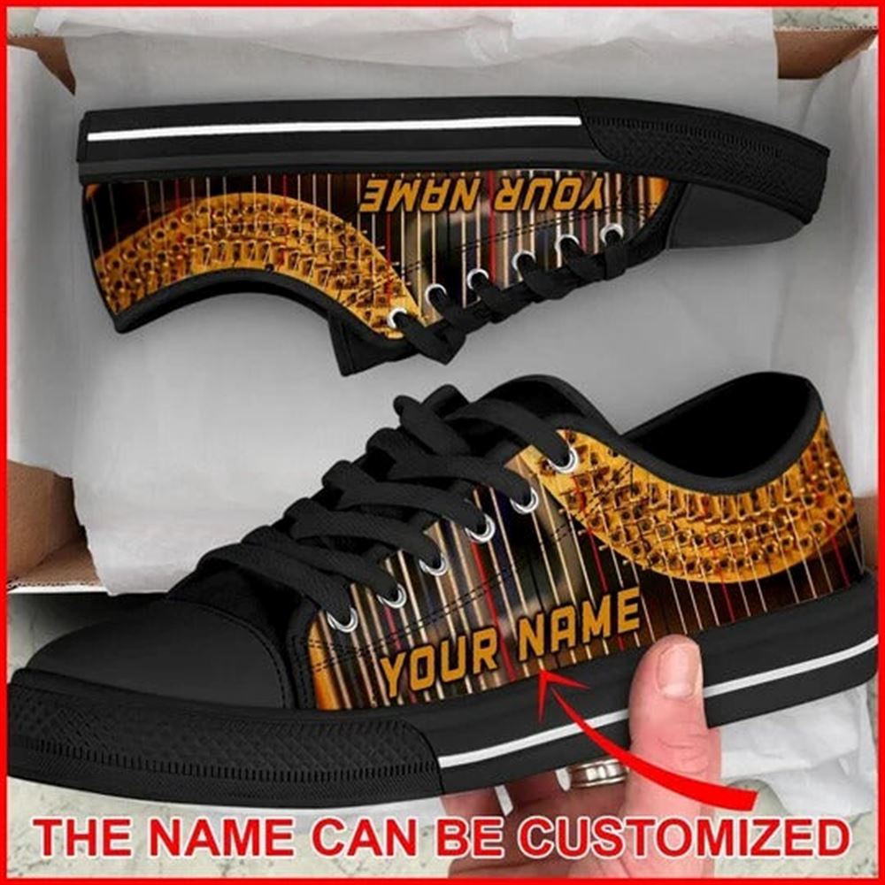 Harp Shortcut Personalized Canvas Low Top Shoes, Low Top Designer Shoes, Low Top Sneakers Harp Shortcut Personalized Canvas Low Top Shoes, Low Top Designer Shoes, Low Top Sneakers