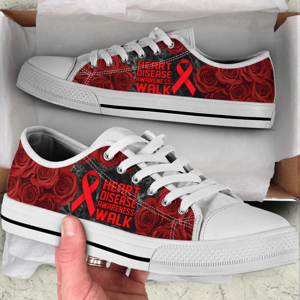 Heart Disease Shoes Awareness Walk Low Top Shoes Canvas Shoes, Low Top Designer Shoes, Low Top Sneakers Heart Disease Shoes Awareness Walk Low Top Shoes Canvas Shoes, Low Top Designer Shoes, Low Top Sneakers