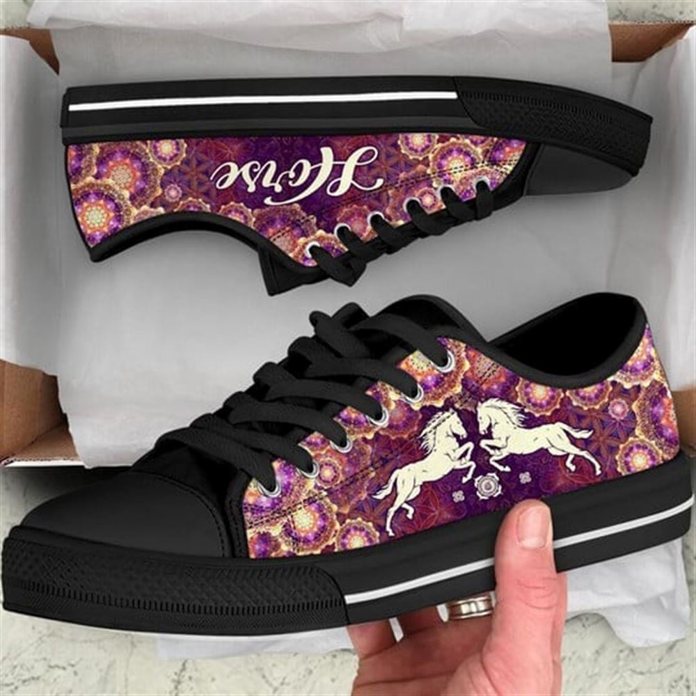 Horse Mandala Royal Pattern Canvas Low Top Shoes, Low Tops, Low Top Sneakers Horse Mandala Royal Pattern Canvas Low Top Shoes, Low Tops, Low Top Sneakers