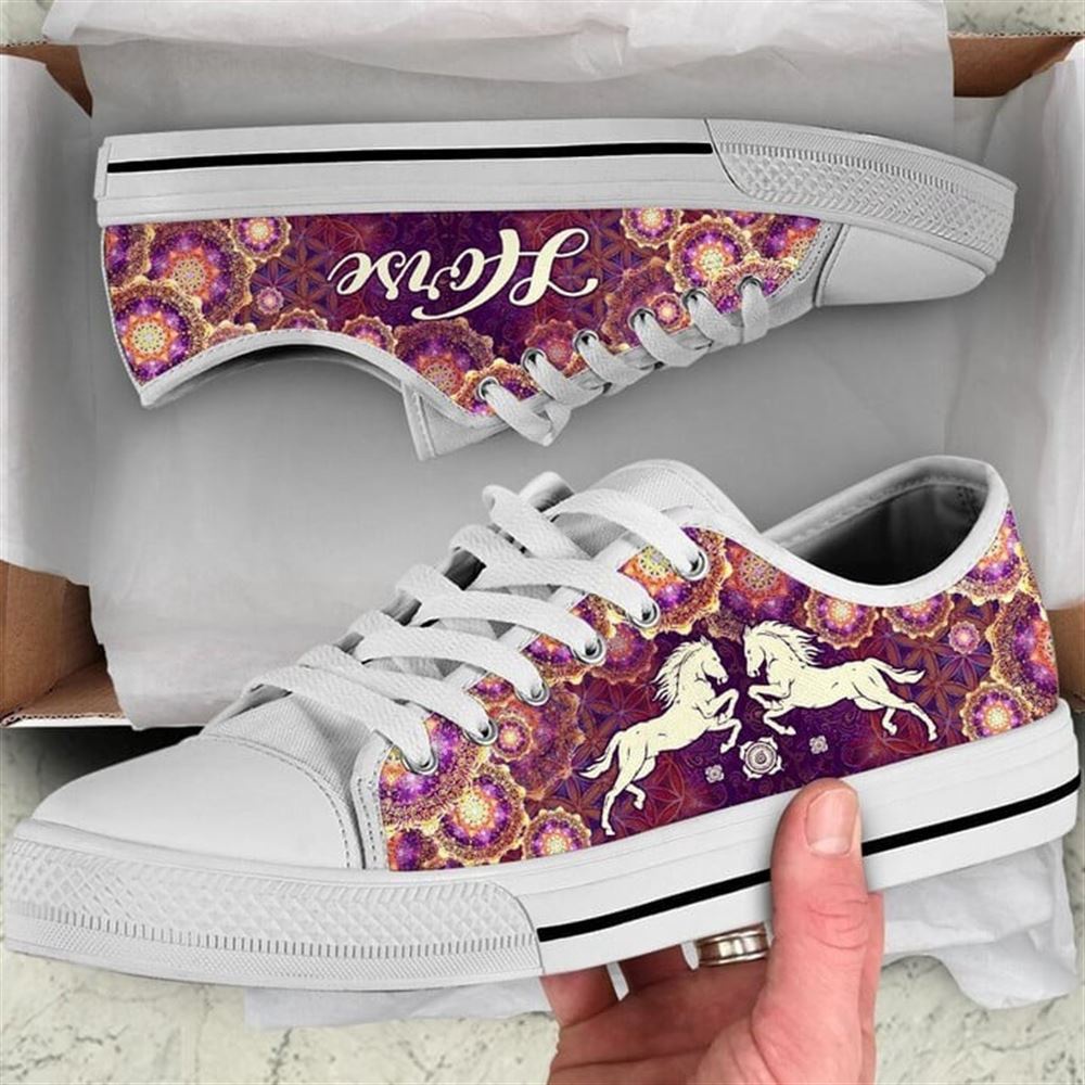 Horse Mandala Royal Pattern Canvas Low Top Shoes, Low Tops, Low Top Sneakers Horse Mandala Royal Pattern Canvas Low Top Shoes, Low Tops, Low Top Sneakers