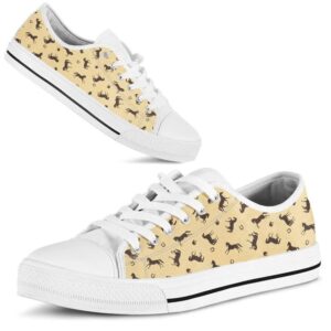 Horse Pattern Watercolor Low Top Shoes Low Tops Low Top Sneakers 2 daoysy.jpg