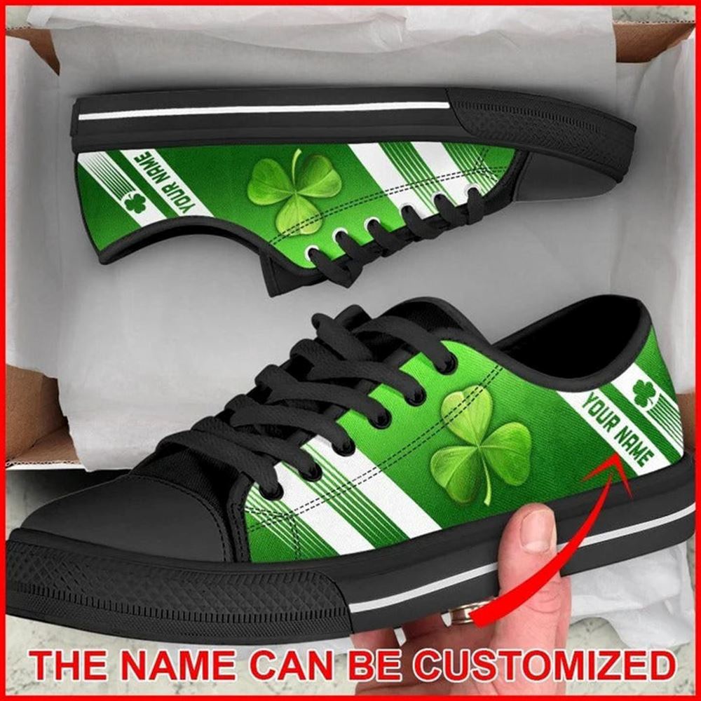 Irish Striped Personalized Canvas Low Top Shoes Irish Striped, Low Top Designer Shoes, Low Top Sneakers