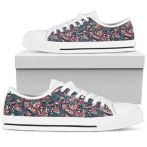 Japanese Warrior Red Canvas Low Top Shoes Low Top Designer Shoes Low Top Sneakers 2 fcftpj.jpg