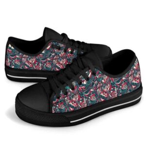 Japanese Warrior Red Canvas Low Top Shoes Low Top Designer Shoes Low Top Sneakers 3 w5cc3c.jpg