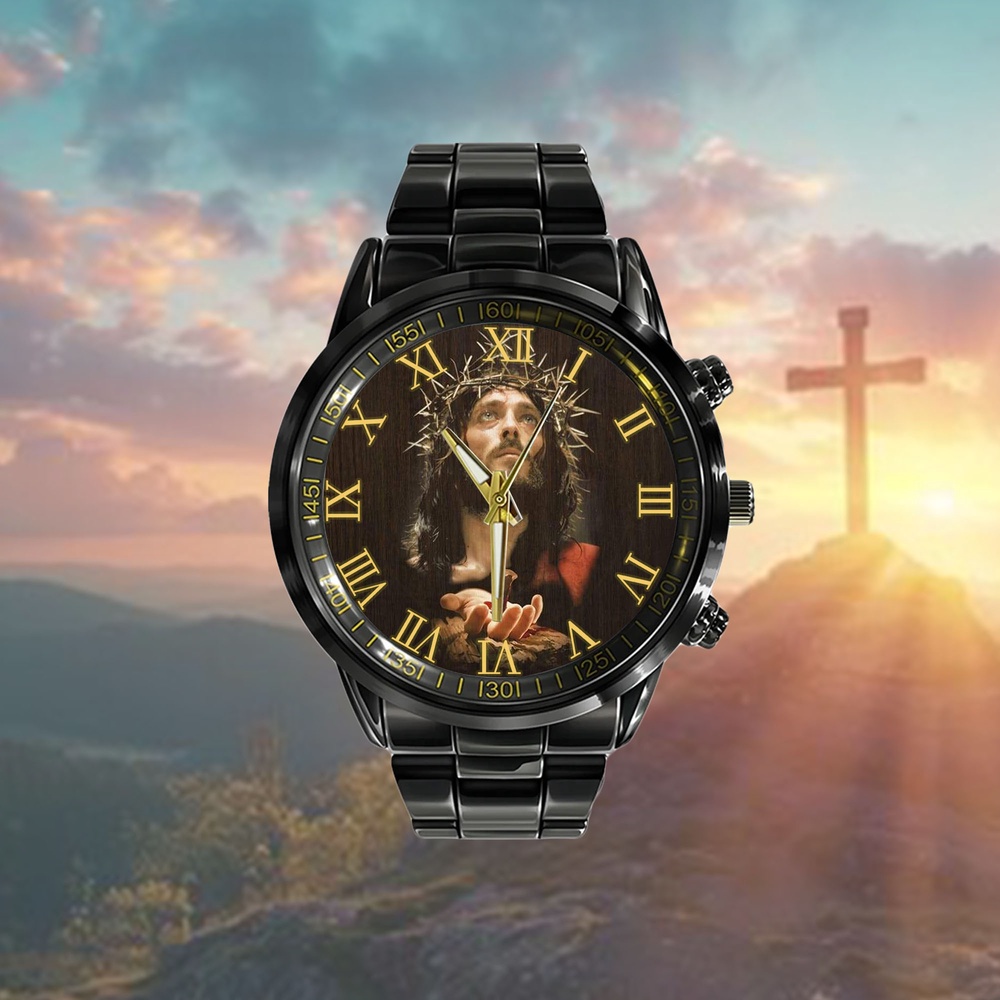 Jesus Crucified Hands Watch, Christian Watch, Religious Watches, Jesus Watch