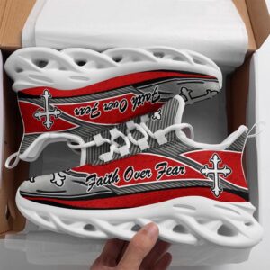 Jesus Faith Over Fear Red And Black…