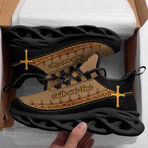 Jesus Faith Over Fear Running Sneakers Brown Max Soul Shoes Max Soul Sneakers Max Soul Shoes 2 uvoxll.jpg