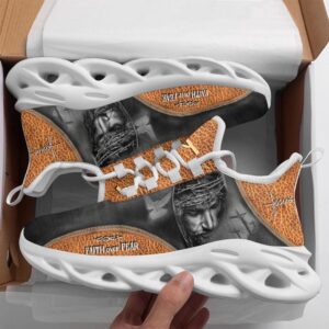 Jesus Faith Over Fear Running Sneakers Yellow…