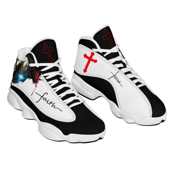 Jesus Faith Portrait Art Basketball Shoes, Christian Basketball Shoes, Basketball Shoes 2024