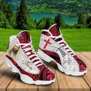 Jesus Faith Portrait Art Basketball Shoes With…