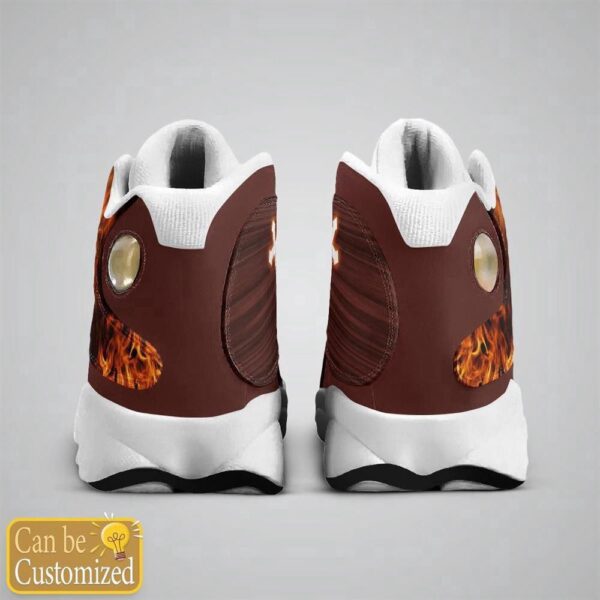 Jesus Lion And Fire Custom Name Basketball Shoes, Christian Basketball Shoes, Basketball Shoes 2024