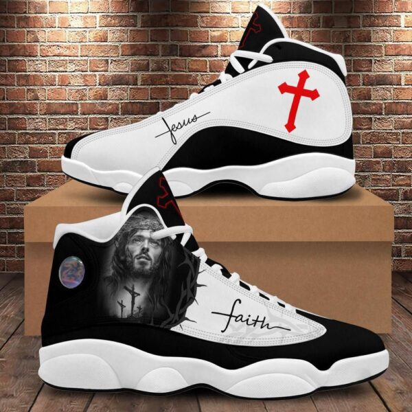 Jesus Portrait Art And Faith Basketball Shoes For Men Women, Christian Basketball Shoes, Basketball Shoes 2024