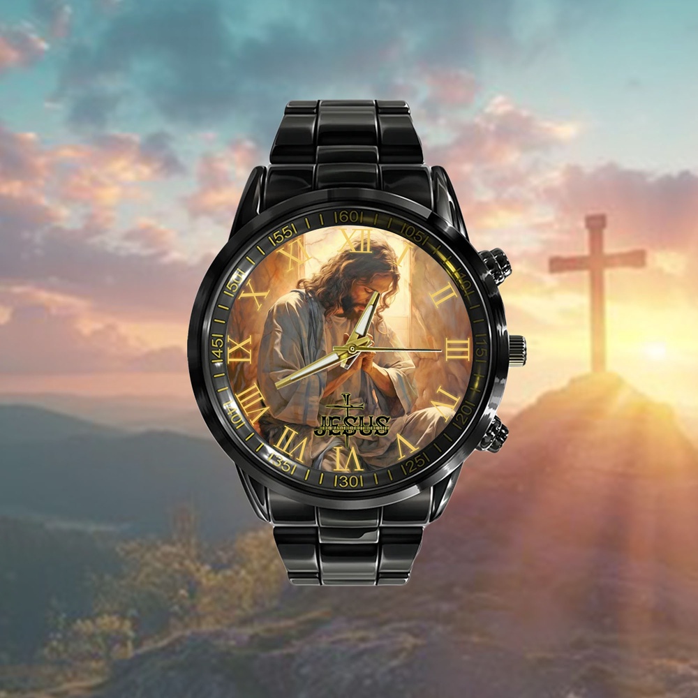 Jesus Prayed On The Cross Watch, Christian Watch, Religious Watches, Jesus Watch