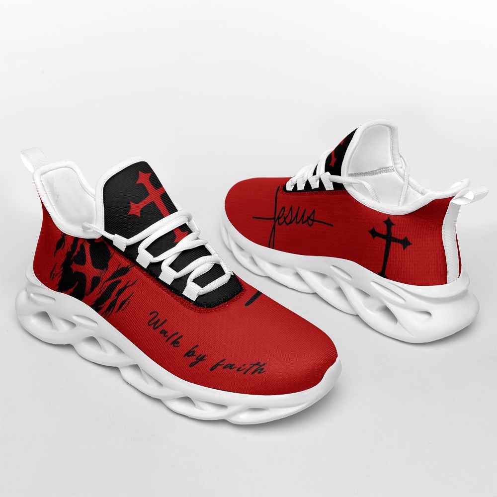 Jesus Red Walk By Faith Running Sneakers Max Soul Shoes, Max Soul Sneakers, Max Soul Shoes Jesus Red Walk By Faith Running Sneakers Max Soul Shoes, Max Soul Sneakers, Max Soul Shoes