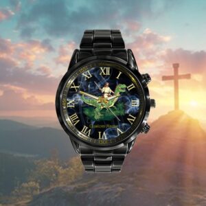 Jesus Riding Dinosaur Watch, Christian Watch, Religious…