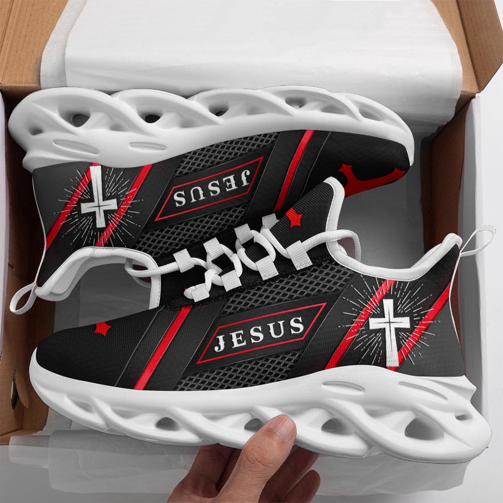 Jesus Running Sneakers Red Black Max Soul Shoes, Max Soul Sneakers, Max Soul Shoes Jesus Running Sneakers Red Black Max Soul Shoes, Max Soul Sneakers, Max Soul Shoes