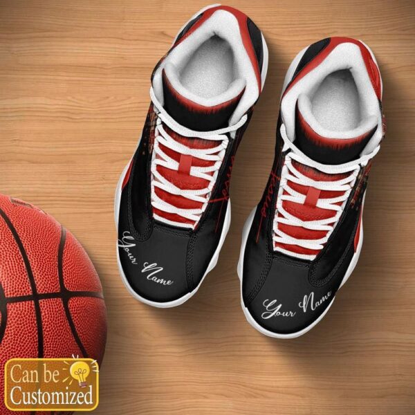 Jesus Saved My Life Custom Name Basketball Shoes, Christian Basketball Shoes, Basketball Shoes 2024