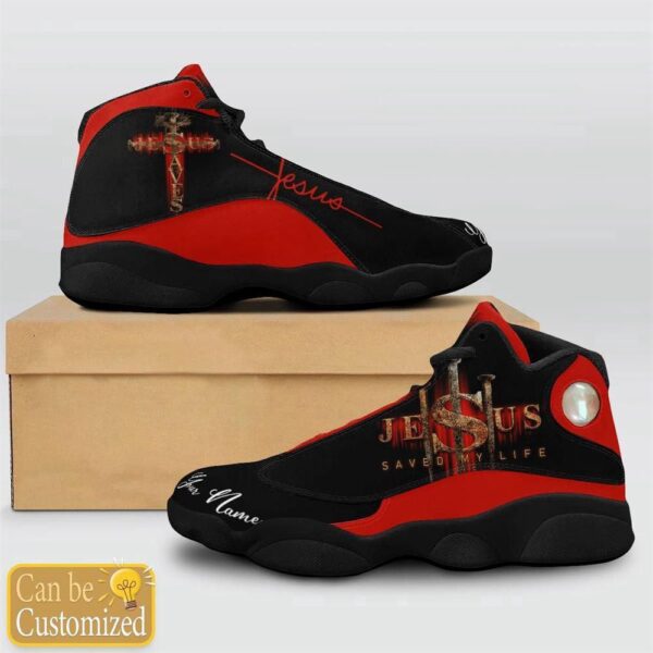 Jesus Saved My Life Custom Name Basketball Shoes, Christian Basketball Shoes, Basketball Shoes 2024