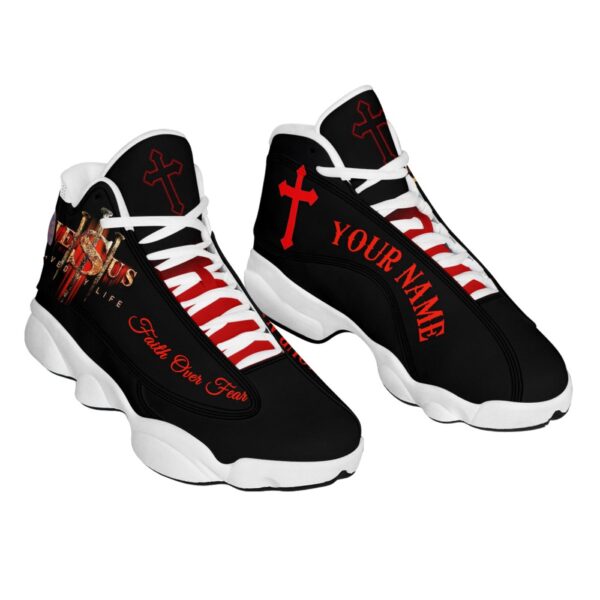 Jesus Saved My Life Customized Jesus Basketball Shoes With Thick Soles, Christian Basketball Shoes, Basketball Shoes 2024