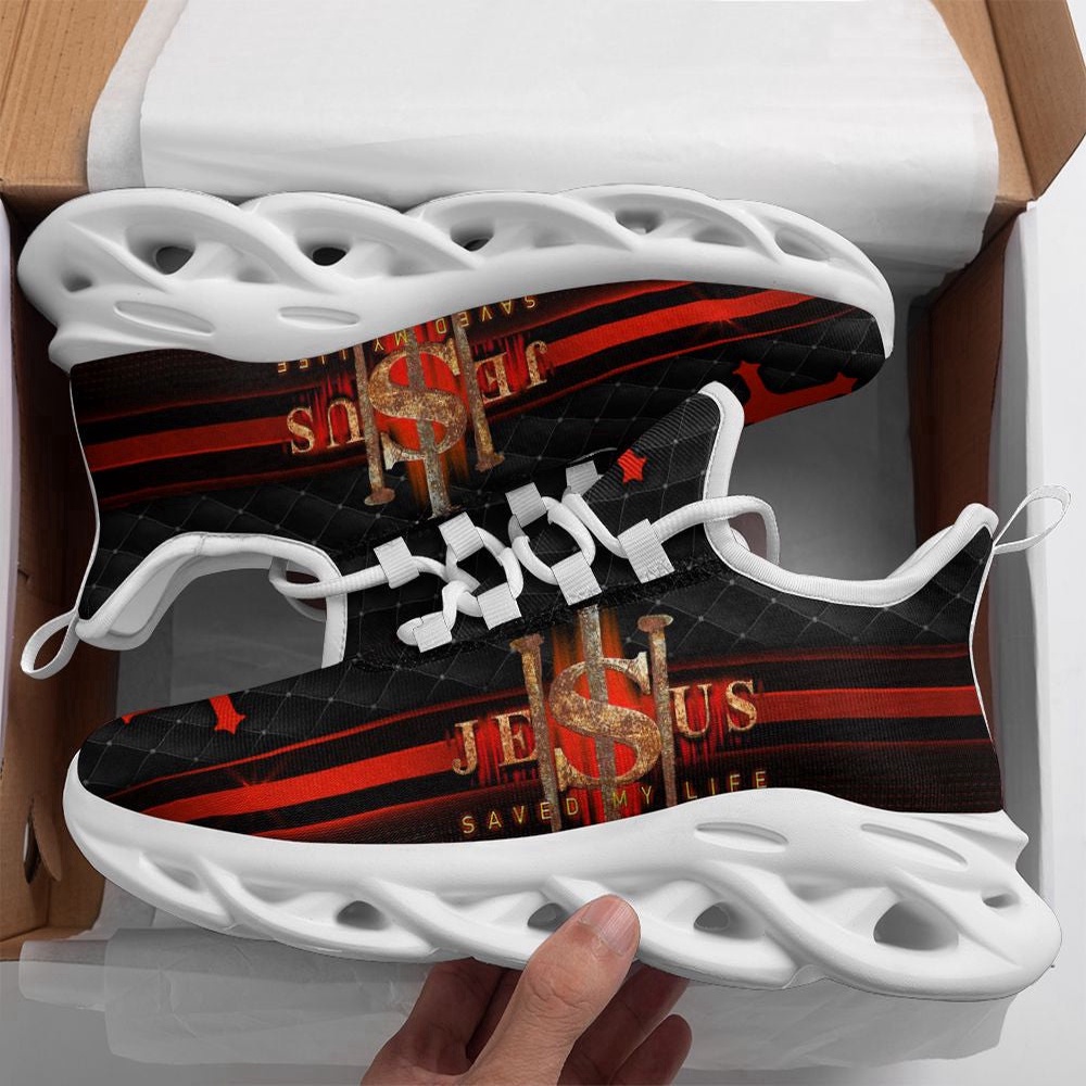 Jesus Saved My Life Running Sneakers Max Soul Shoes, Max Soul Sneakers, Max Soul Shoes Jesus Saved My Life Running Sneakers Max Soul Shoes, Max Soul Sneakers, Max Soul Shoes