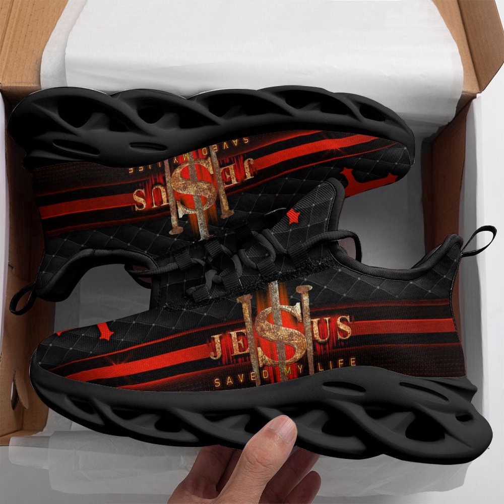 Jesus Saved My Life Running Sneakers Max Soul Shoes, Max Soul Sneakers, Max Soul Shoes Jesus Saved My Life Running Sneakers Max Soul Shoes, Max Soul Sneakers, Max Soul Shoes