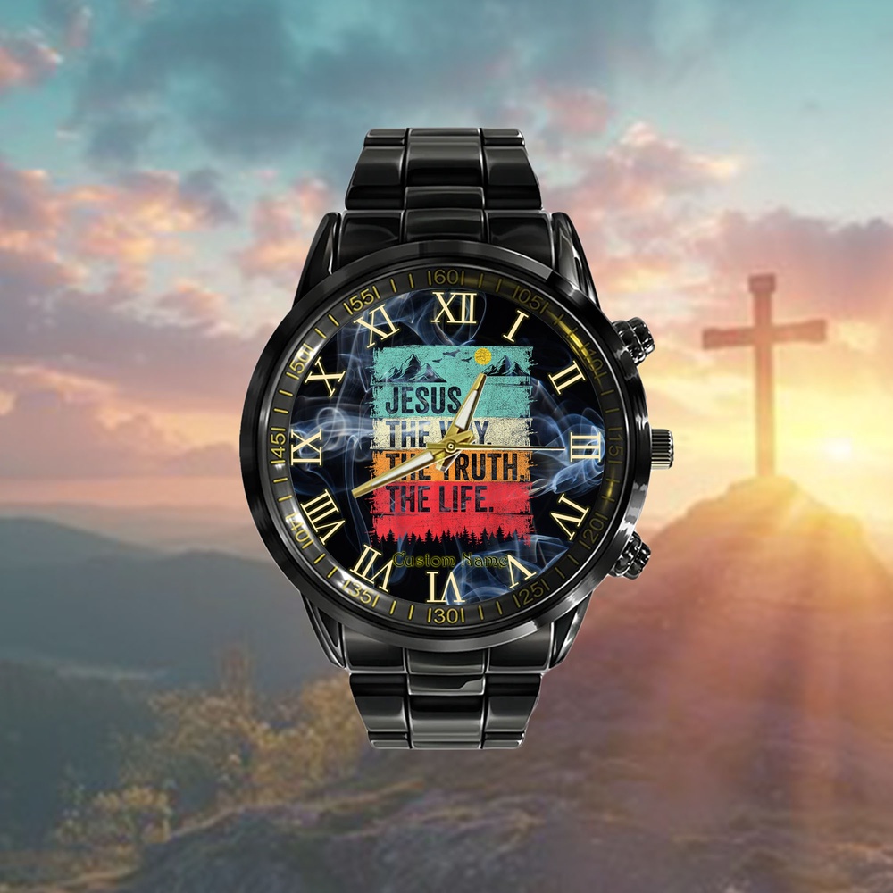 Jesus The Way Truth Life Women Men Kids Christian Worship Watch, Christian Watch, Religious Watches, Jesus Watch