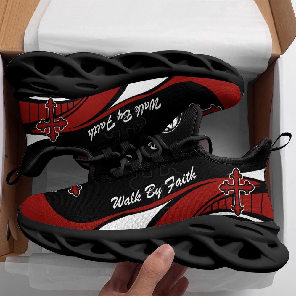 Jesus Walk By Faith Red And Black Running Sneakers Max Soul Shoes, Max Soul Sneakers, Max Soul Shoes Jesus Walk By Faith Red And Black Running Sneakers Max Soul Shoes, Max Soul Sneakers, Max Soul Shoes