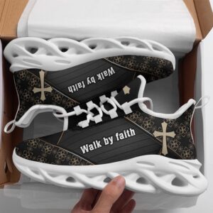 Jesus Walk By Faith Running Sneakers Black…