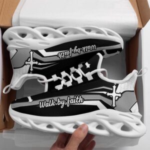 Jesus Walk By Faith Running Sneakers Black…