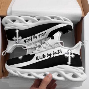 Jesus Walk By Faith Running Sneakers Black…