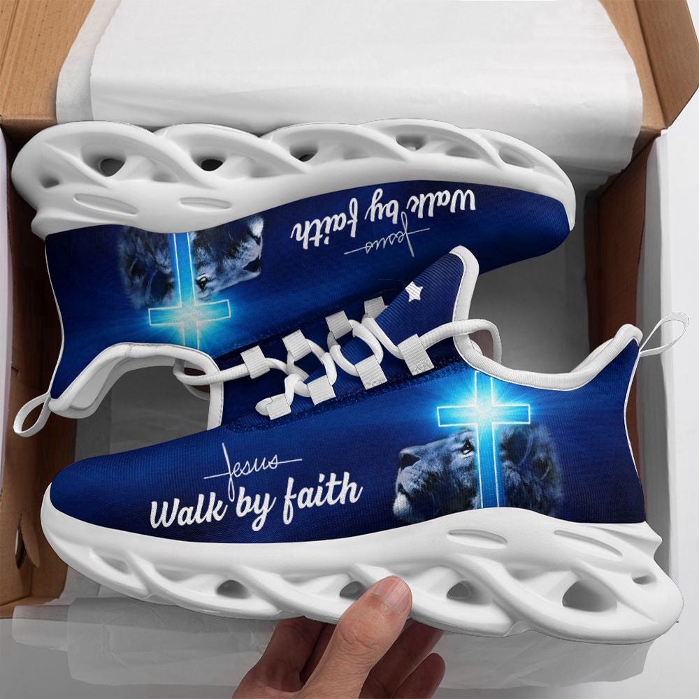 Jesus Walk By Faith Running Sneakers Max Soul Shoes, Max Soul Sneakers, Max Soul Shoes