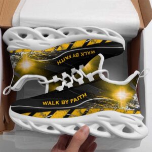 Jesus Walk By Faith Running Sneakers Yellow…