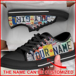 July Girl License Plates Custom Name Low Top Shoes Low Top Designer Shoes Low Top Sneakers 2 xtkfya.jpg