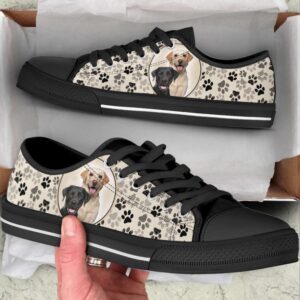 Labrador Retriever Dog Lover Pattern Brown Low Top Shoes Canvas Sneakers Designer Low Top Shoes Low Top Sneakers 2 azndgx.jpg