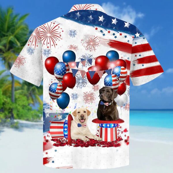 Labrador Retriever Independence Day Hawaiian Shirt, 4th Of July Hawaiian Shirt, 4th Of July Shirt