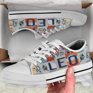 Leo License Plates Low Top Shoes Zodiac…