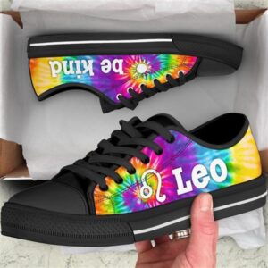 Leo Zodiac Sign Tie Dye Canvas Low…