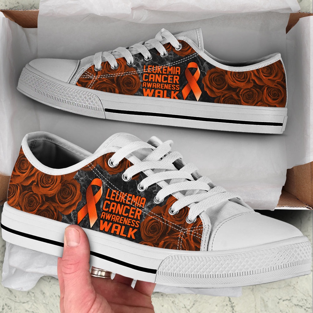 Leukemia Cancer Shoes Awareness Walk Low Top Shoes, Low Top Designer Shoes, Low Top Sneakers